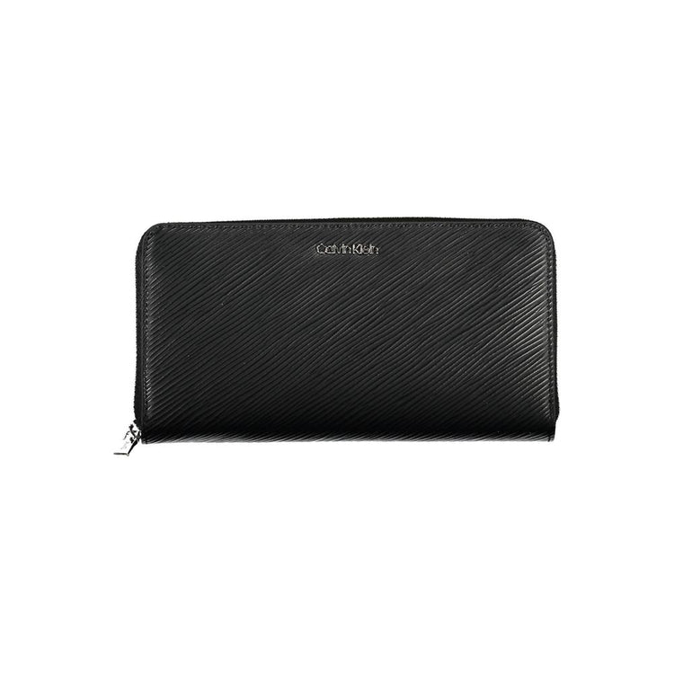Calvin Klein - Sleek Textured Zip-Around Wallet with RFID Protection - Black Calvin Klein