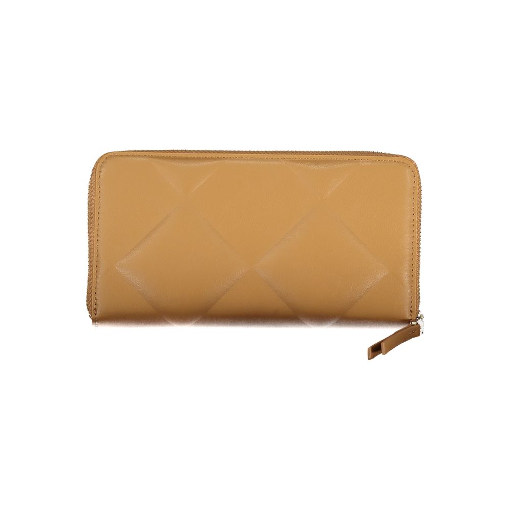 Calvin Klein - Polished Quilted Zip-Around Wallet with RFID Block - Brown Calvin Klein