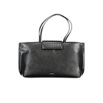 Calvin Klein - Sleek Structured Textured Detail Shoulder Bag - Black Calvin Klein
