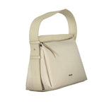 Calvin Klein - Structured Logo Shoulder Bag - Beige Calvin Klein