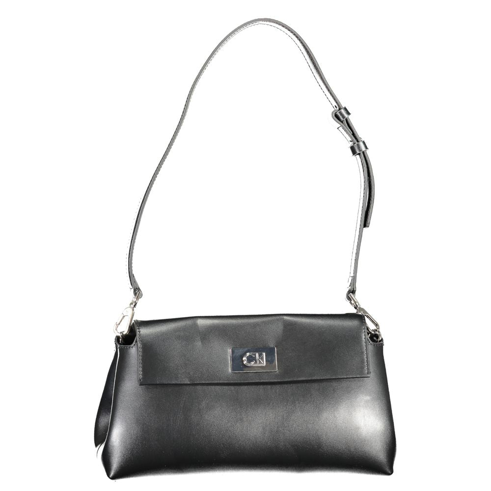 Calvin Klein - Sleek Minimalist Recycled Polyester Shoulder Bag - Black Calvin Klein
