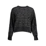 Desigual - Bold Graphic Text Print Cropped Knit Sweater - Black Desigual