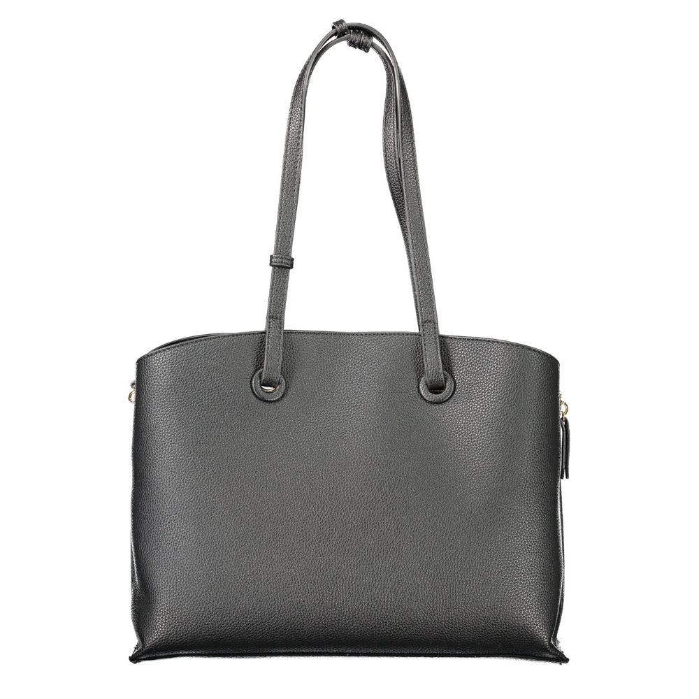 Valentino - Structured Polyethylene Top Handle Bag - Black Mario Valentino