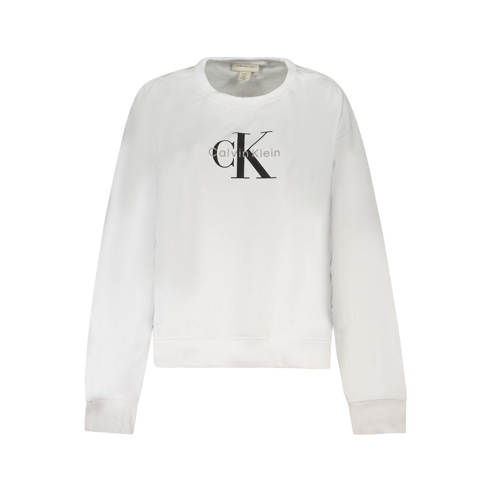 Calvin Klein - Iconic CK Monogram Logo Regular Fit Sweatshirt - White Calvin Klein