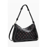 Desigual - Edgy Studded Mini Shoulder Bag with Red Accents - Black Desigual