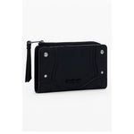 Desigual - Bold Embroidered Patch Textured Zip Wallet - Black Desigual