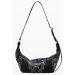Desigual - Edgy Studded Graphic Print Shoulder Bag - Black Desigual