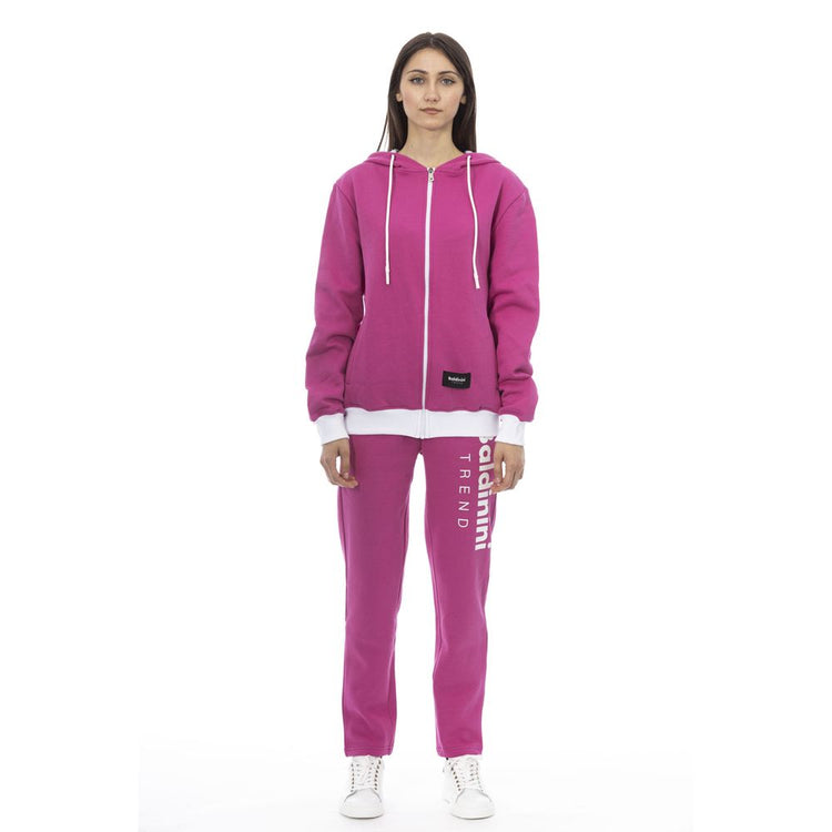 Baldinini Trend - Bold Logo Print Relaxed Fleece Tracksuit Set - Pink Baldinini Trend