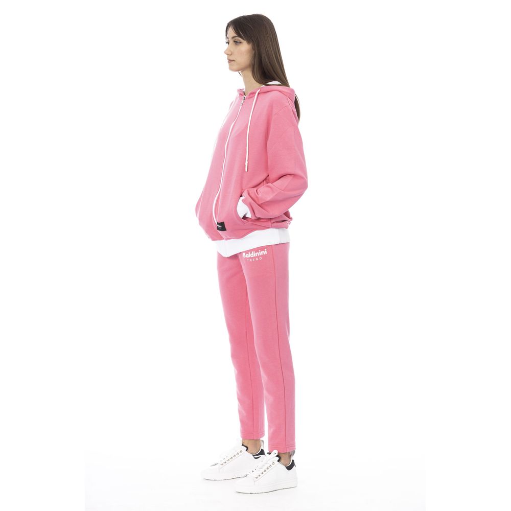 Baldinini Trend - Relaxed Cotton Fleece Zip-Up Tracksuit Set - Pink Baldinini Trend