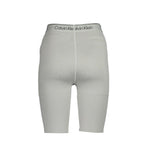 Calvin Klein - Ribbed High-Waist Fitted Bike Shorts - Grey Calvin Klein