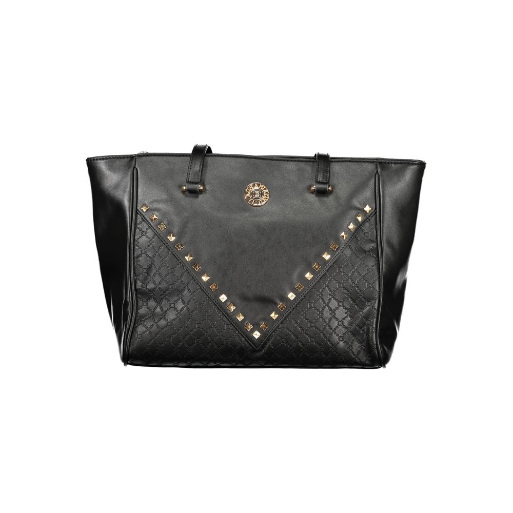 Laura Biagiotti - Bold Studded PVC Structured Shoulder Bag - Black Laura Biagiotti