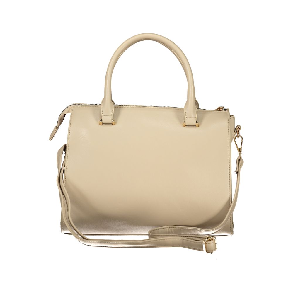 Laura Biagiotti - Chic Studded Structured Top Handle Bag - Beige Laura Biagiotti