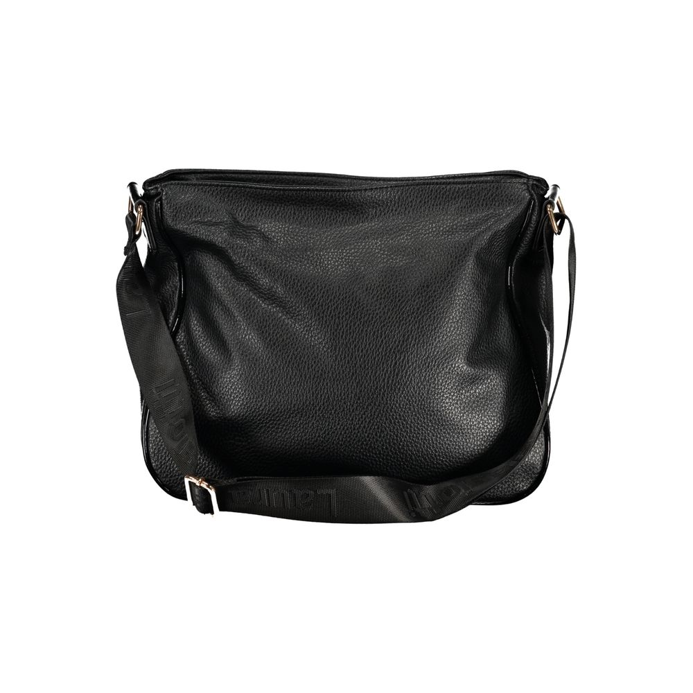 Laura Biagiotti - Sleek Textured PVC Crossbody Bag with Contrast Detail - Black Laura Biagiotti