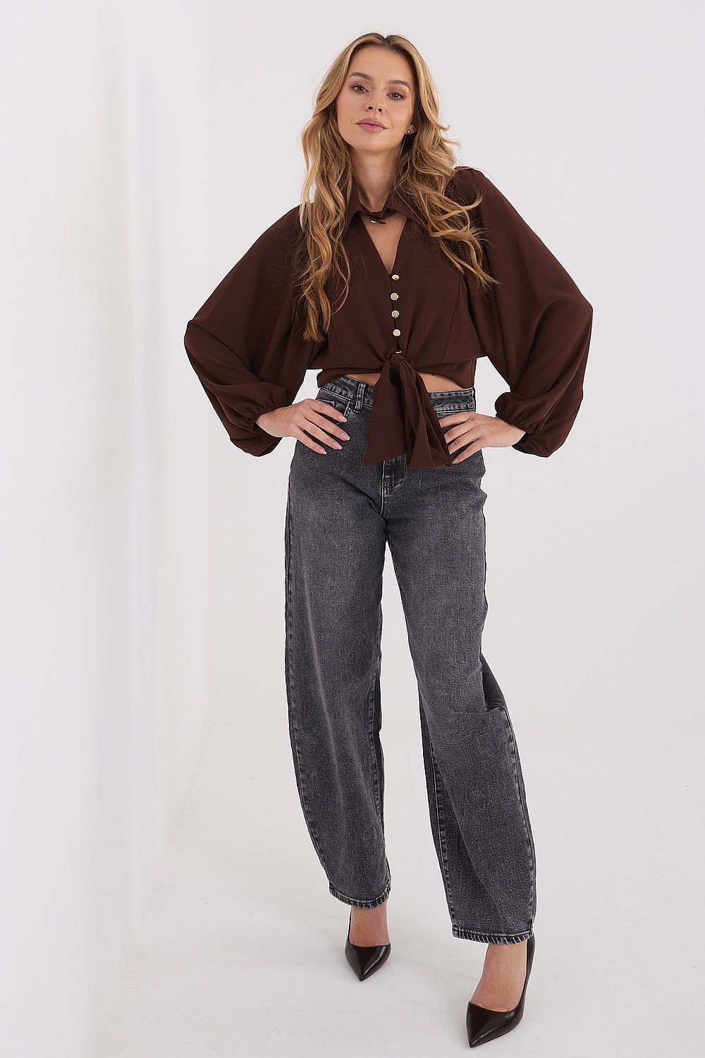  Langærmet skjorte model 223171 Italy Moda 
