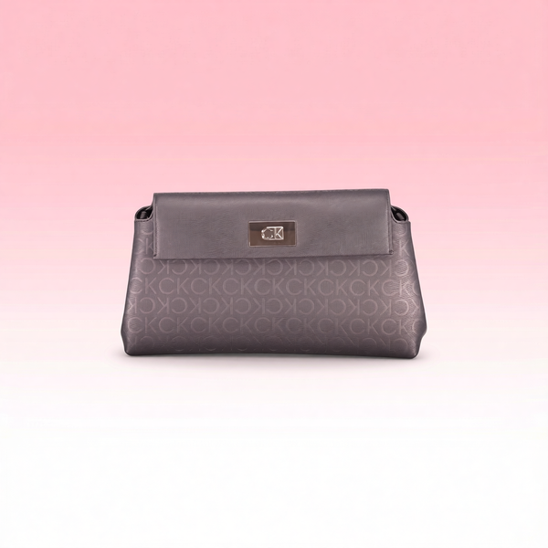 Calvin Klein - Sleek Monogram Logo Adjustable Shoulder Bag - Black Calvin Klein