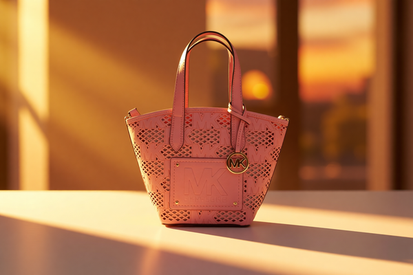 Michael Kors - Sophisticated Laser-Cut Monogram 2-in-1 Tote Crossbody - Tea Rose