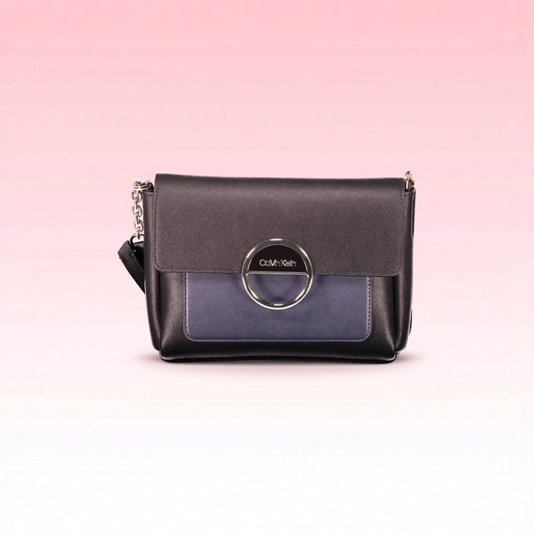 Calvin Klein - Sleek Polyethylene Structured Shoulder Bag - Black Calvin Klein