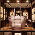 Michael Kors - Chic Pebbled Faux Leather Tote with Detachable Pouch - Powder Blush Michael Kors