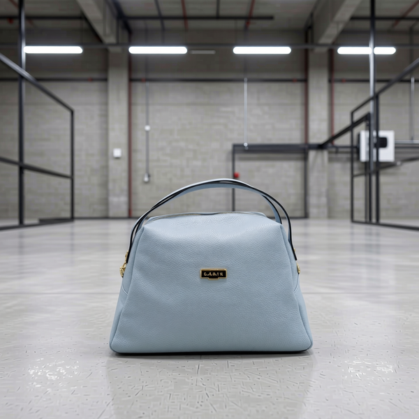 Baldinini Trend - Structured Pebbled Cowhide Shoulder Clutch Bag - Light Blue Baldinini Trend
