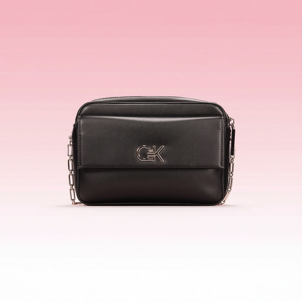 Calvin Klein - Structured Chain Shoulder Bag - Black Calvin Klein