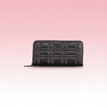 Calvin Klein - Sleek Quilted Zip-Around Wallet with RFID Protection - Black Calvin Klein