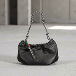 Desigual - Edgy Polyethylene Gathered Shoulder Bag With Braided Strap - Black Desigual