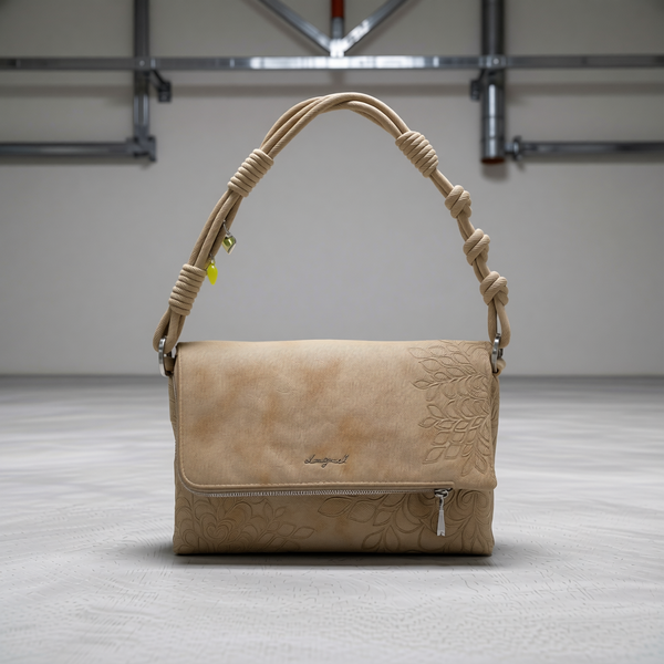 Desigual - Boho Textured Knotted Handle Crossbody Bag - Beige Desigual