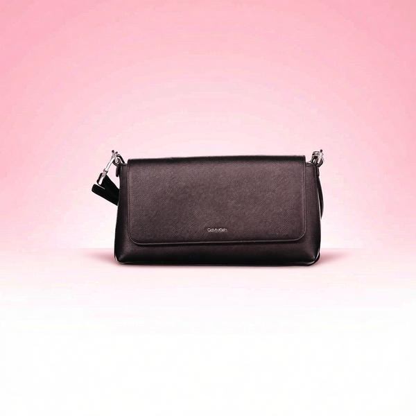 Calvin Klein - Sleek Polyethylene Shoulder Bag with Adjustable Strap - Black Calvin Klein