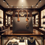 Michael Kors - Structured Logo Print Leather Tote Bag - Brown Michael Kors