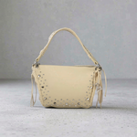 Desigual - Bohemian Studded Braided Handle Shoulder Bag - Beige Desigual