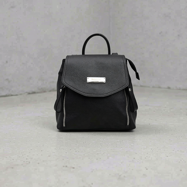 Baldinini Trend - Soft Convertible Cowhide Backpack - Black