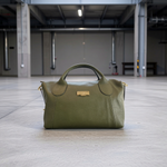Baldinini Trend - Structured Textured Leather Top Handle Shoulder Bag - Olive Green Baldinini Trend