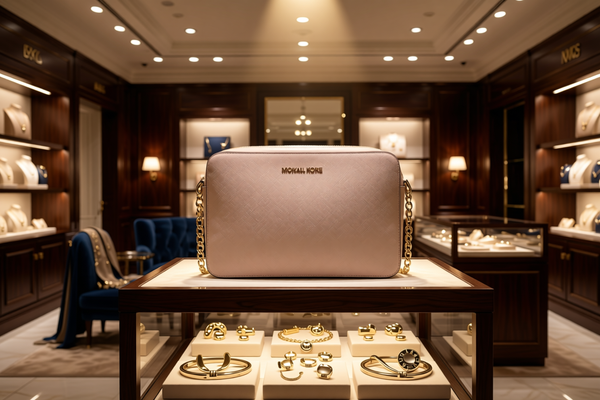 Michael Kors - Polished Saffiano Leather East West Crossbody Handbag - Blush Michael Kors
