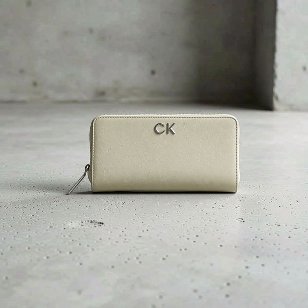 Calvin Klein - Elegant Zip Wallet with RFID Blocking - Beige Calvin Klein