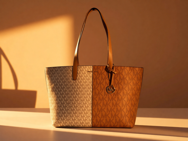 Michael Kors - Sophisticated Reversible Logo Medium Tote Bag - Brown Beige Michael Kors