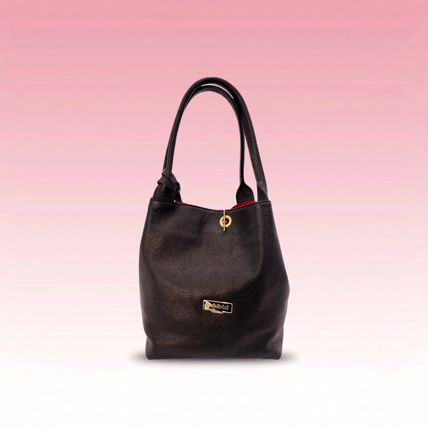Baldinini Trend - Soft Pebbled Leather Structured Shoulder Bag - Black Baldinini Trend