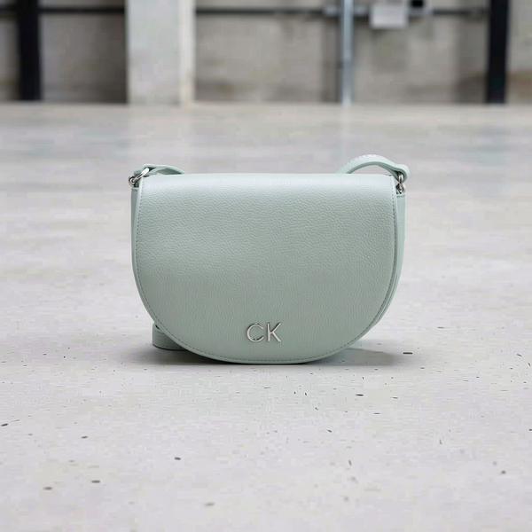 Calvin Klein - Sleek Polyethylene Semi-Circular Shoulder Bag - Light Blue